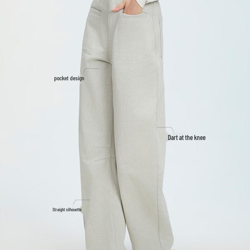 ELLE Women's High-Waisted Cotton Jeans