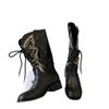 2025 Autumn and Winter New Versatile Lace-up Round Head Thick Heel High Boots Women Comfortable Soft Sole One Pedal Martin Boots Women