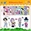 8Sheets/Set KPop Demon Hunters. Make A Face Series 02 Kids Funny Puzzle Stickers DIY Fashion Waterproof Doodle Decals Stickers
