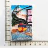 Hand-Painted Resin Magnetic Souvenir Stickers from Portugal