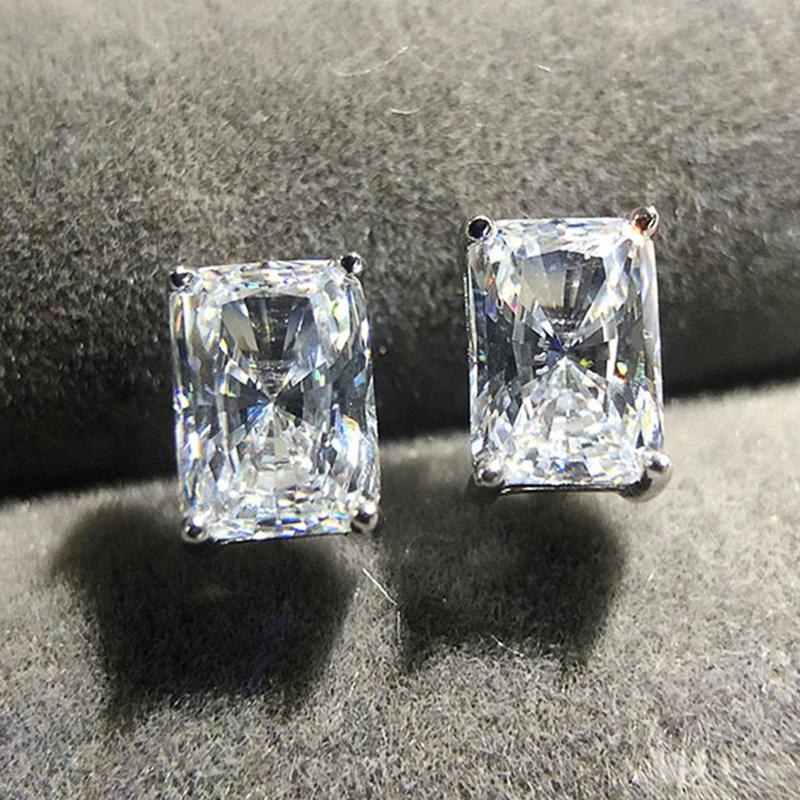 Simple Shiny Oval-shaped CZ Earrings for Female Graceful Lady Versatile Accessories Classical Elegance Women's Jewelry