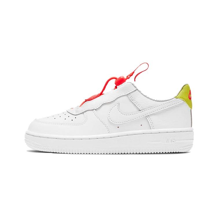 (PS) Nike Force 1 Toggle White Bright Crimson Kids CU5287-102 EU 28