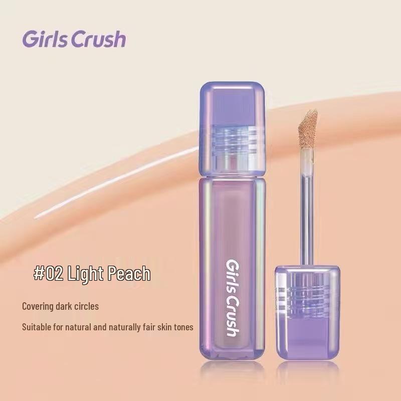 GirlsCrush Silk Velvet Brightening Liquid Concealer for Tear Troughs, Acne Scars, and Dark Circles. Perfect for Students.