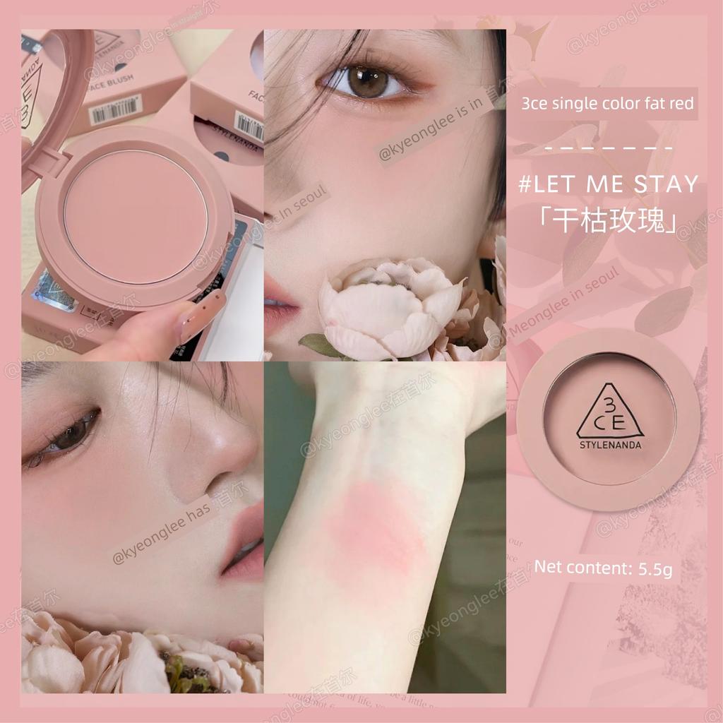 3Ce Single Color Blush in Orange Dangerouspeach Peach Orange Sandstone Expansion and Contraction Color Atmosphere New Product Korea