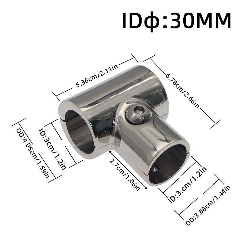 

22 мм/25 мм/30 мм 90 градусов морской тройник из нержавеющей стали 316 устойчивый к коррозии поручни фитинги для лодок поручни 90 degrees 30mm