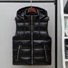 Men's Vest Autumn and Winter Glossy Jacket Thickened Cotton Vest Thermal Vest Korean Version Trendy Outer Wear Couple Vest