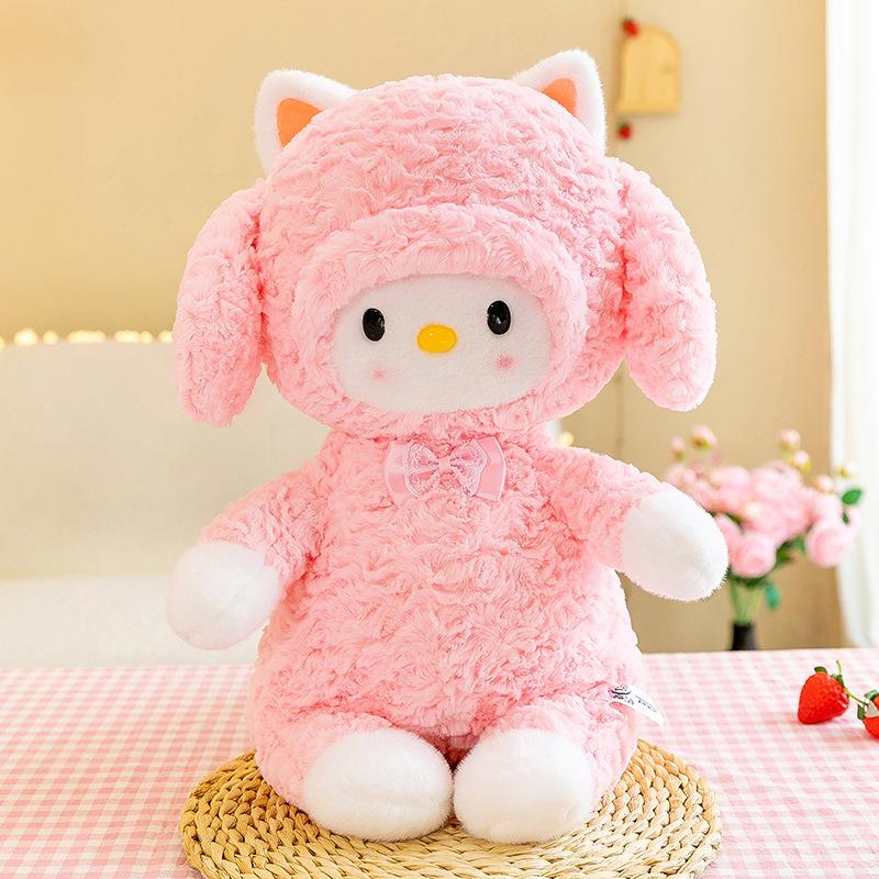 

Little Gentle Sheep Plush Short Fleece Toy For Girls Comfort And Sleep 27cm/10.63in рожевий