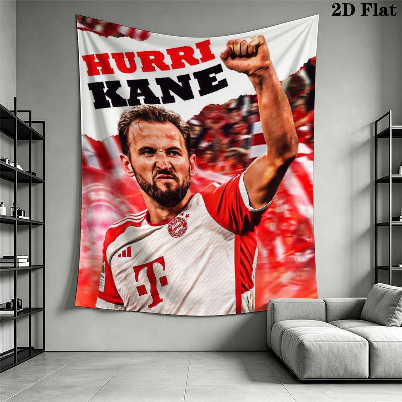 Harry Kane Legend  Wall Hanging Printed Fabric Blanket Decorative Tapestries for Bedroom Living Room Home Decor