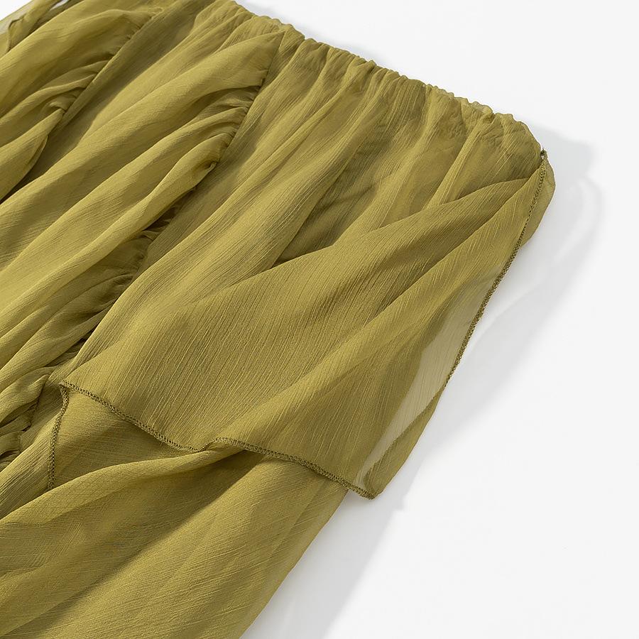 Autumn Asymmetrical Hem Midi Skirt In European and American Style