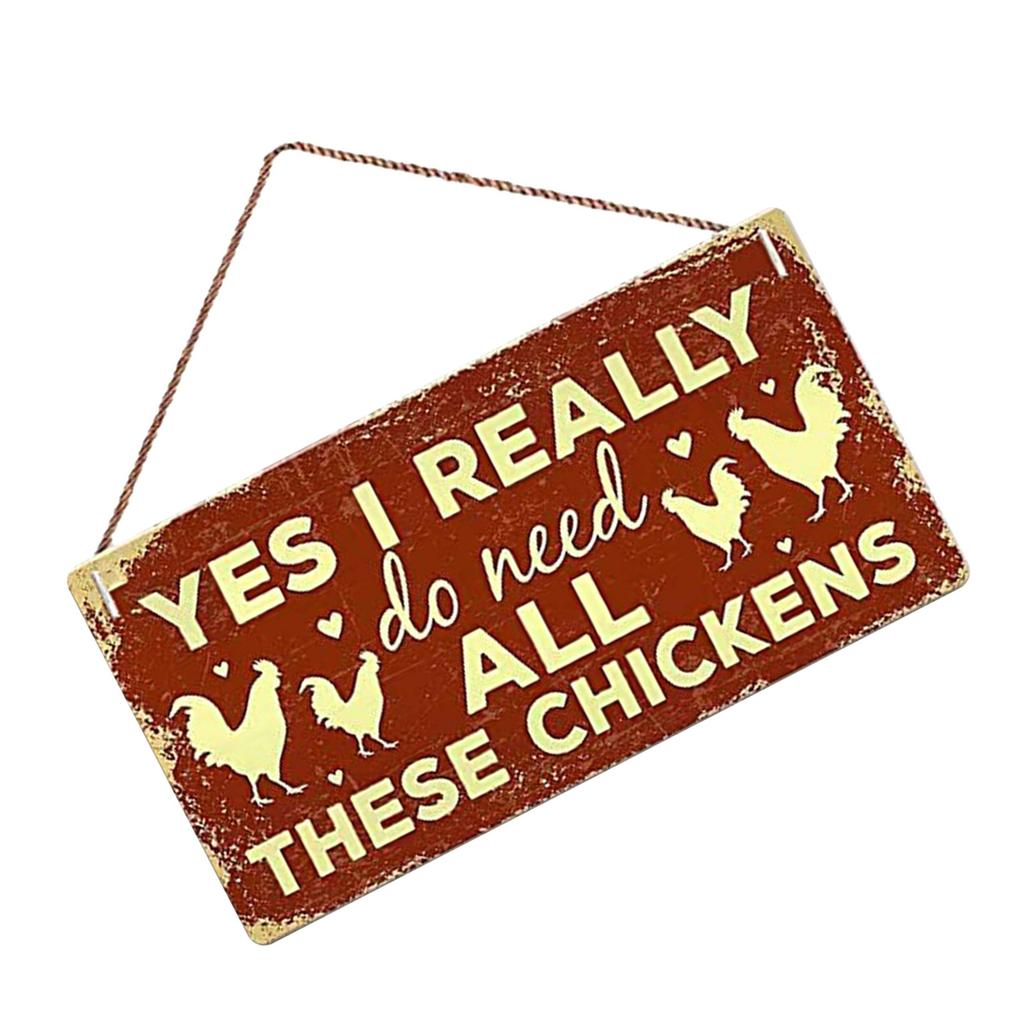 Funny Chicken Coop Signs Red Outdoor Farmhouse Decor Wood Hanging Wall Art Hanging Plaque for Chicken Lovers