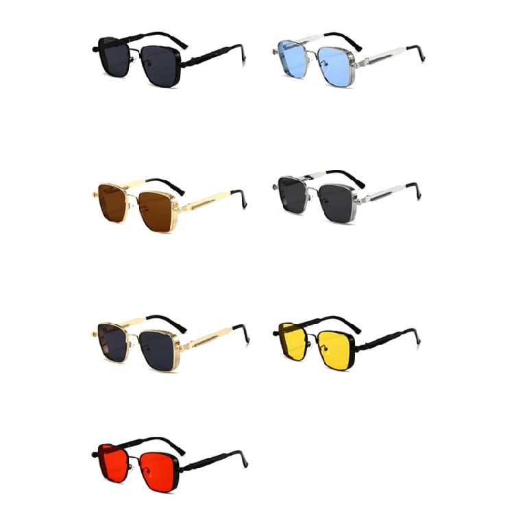 Unisex Retro Quadratische Sonnenbrille Steampunk Hip Hop Für Erwachsene Stylisch In Verschiedenen Farben
