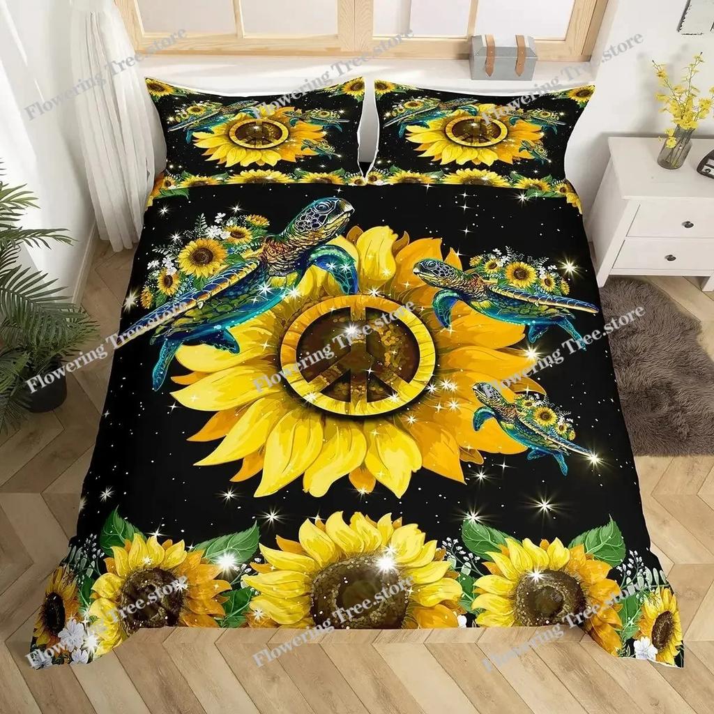 3D Printed Peace Symbol Bedding Set Duvet Cover Bedroom Comforter Covers Single Twin King Size Quilt Cover Home Textile
