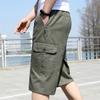 Men's Cargo Shorts Summer Loose Casual Pants Elastic Waist Large Size Outdoor Jogging Sweatpants Trend Multi Pockets Pants