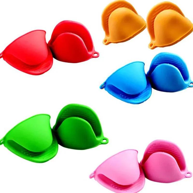 Silicone Anti-scalding Oven Glove Mitts, Potholder, Kitchen BBQ Glove, Tray Pot Dish Bowl Holder, Oven Handschoen, Hand Clip