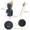 Lunari Jizo with Mini Jizo Buddhist Guardian Protection from and Good Fortune Bodhisattva, Palm-Sized, Pedestal, Figurine, Statue, Deity, Evil,