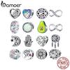 BAMOER Silver Charm Collection 925 Silver Dazzling CZ Beads Fit Bracelets & Bangles Jewelry