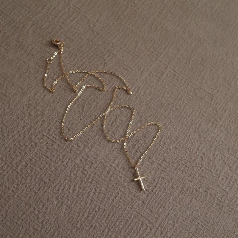 S925 Sterling Silver Necklace Women Do Not Fade Exquisite Fashion Faith Cross European and American Style Collarbone Chain