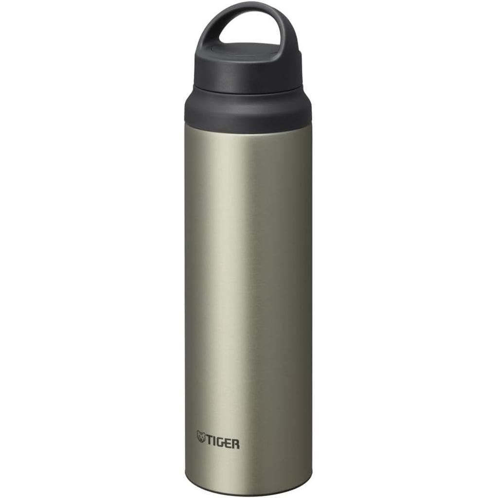 Tiger Thermos (TIGER) Tiger Water Bottle 800ml with Handle Lightweight Stainless Steel Bottle Outdoor Office Titanium Ore (Stainless Steel) MCZ-S080XZ