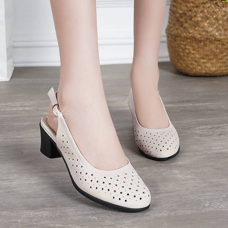 Women's Summer Sandals Luxury Elegant Artificial Leather Casual Barefoot Shoes For Women Comfortable Outdoor Wedge Heel Sandals