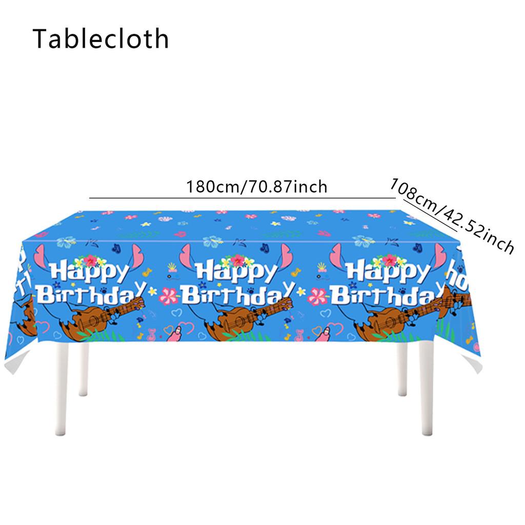 Stitch Tablecloth Party With Waterresistant Material For Kids Decor Birthday