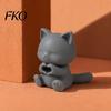 3D Print Lovely Cat Display Figurine Printed Figurine, Artistic Desktop Decoration, Heart Hand Gesture Cartoon Smiling Shelf Decor Decor, Tabletop