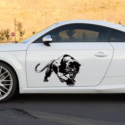 Graphcis Wild Panther Hunting Car Stickers Decor Waterproof Motorcycle Decals Fit Various Surface Decoration For Cars SUV Van RV
