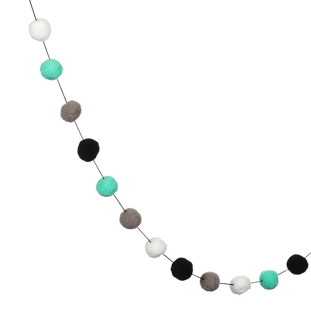 2.5M Colorful Pompom Pendant Garland Ins Nordic Series Wool Felt Ball String Hanging DIY Handmade Nursery Children Room Decor