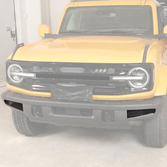 Black Front Bumper Grille Trim Cover Exterior Accessories For Ford Bronco +