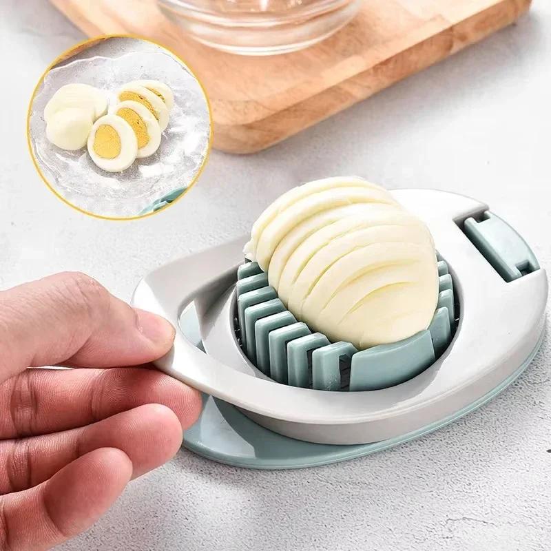Egg Slicer Stainless Steel Wire Egg Slicer for Home Hard Boiled Eggs Cutter Fruit Slicer Kitchen Curious Gadgets Breakfast Tools