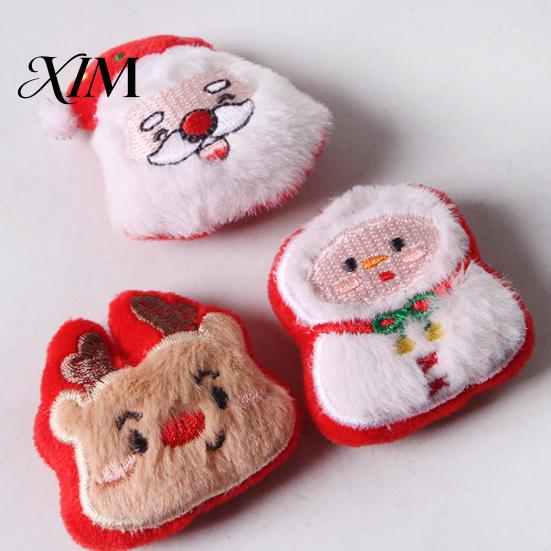 Christmas Cat Toys for Holiday Toy, Soft Plush Santa Claus Snowman Elk Tree Skin Friendly Chew Bite Interactive Pet Enrichment Toy Indoor Cats Stuffed