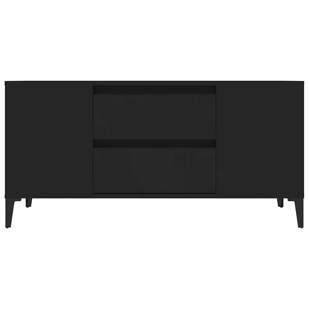 Vidaxl Szafka Pod Tv, Czarna, 102X44,5X50 Cm, Materiał Drewnopochodny