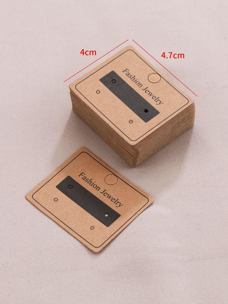 Kraft Paper Jewelry Card for Earrings and Necklaces - 2.5x3.5cm
