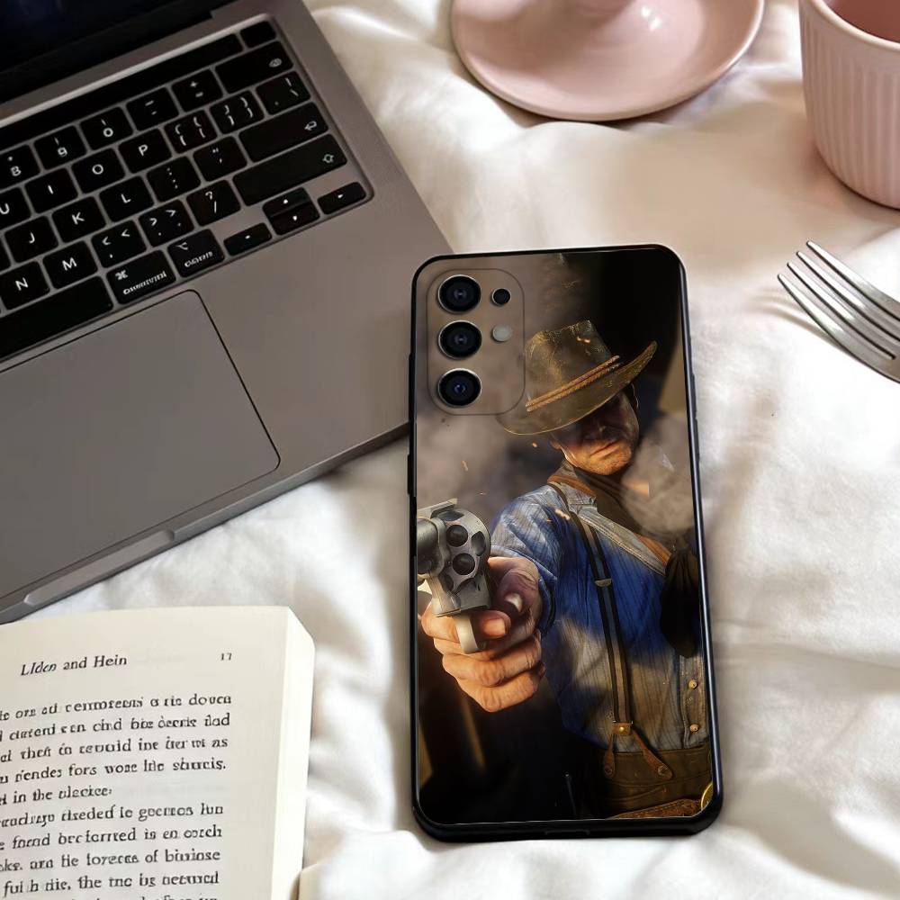 R-אדום D-Redemption Dead RDR 2 כיסוי טלפון לסמסונג S 25,24,23,22,30,21,10,9,אולטרה,פלוס,לייט,FE,4,5 G כיסוי שחור רך