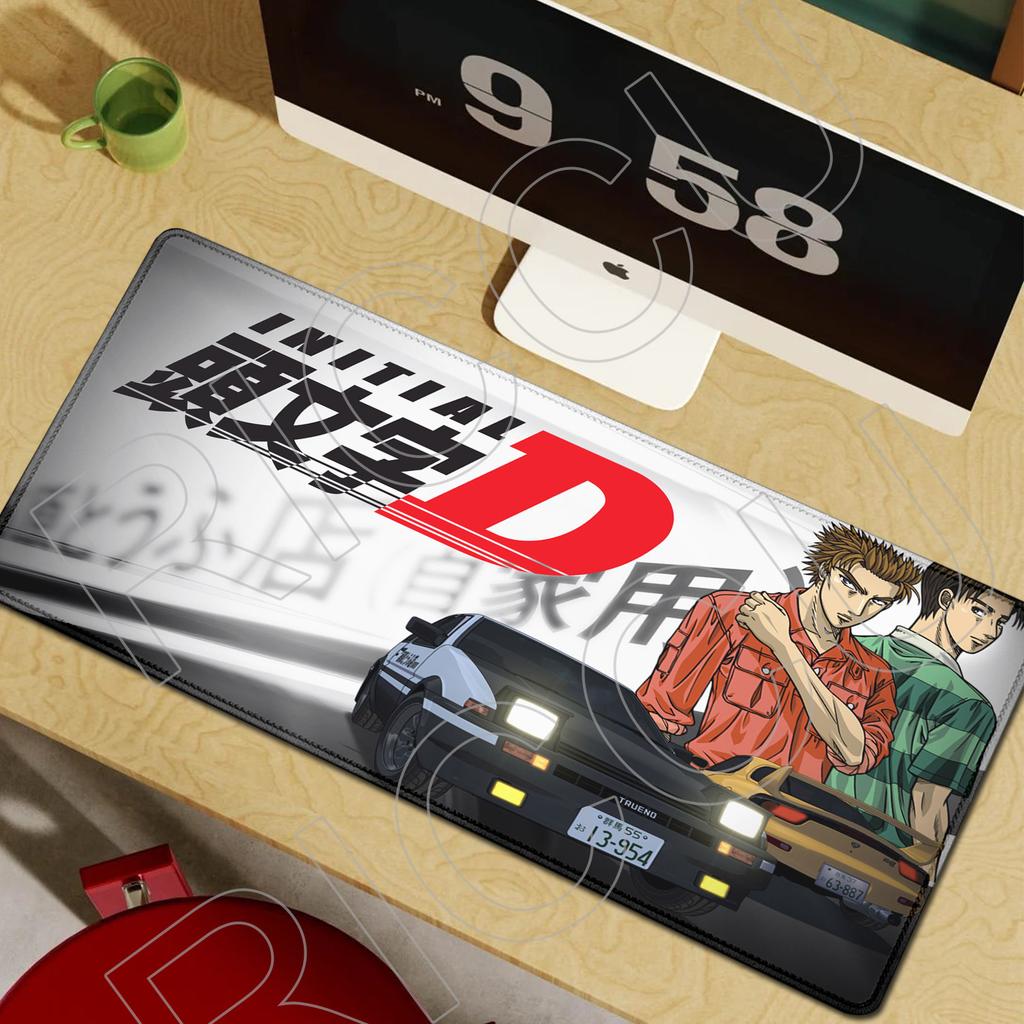 XXL HD Gaming Mouse Pad Nonslip PC Accessories Anime Initial D Keyboard Mats Large Office Desk mat Rubber Carpet protective pad