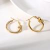 Schicke goldfarbene Knoten-Creolen für Damen, Hochzeits-, Geburtstagsfeier-Geschenk, Schmuck