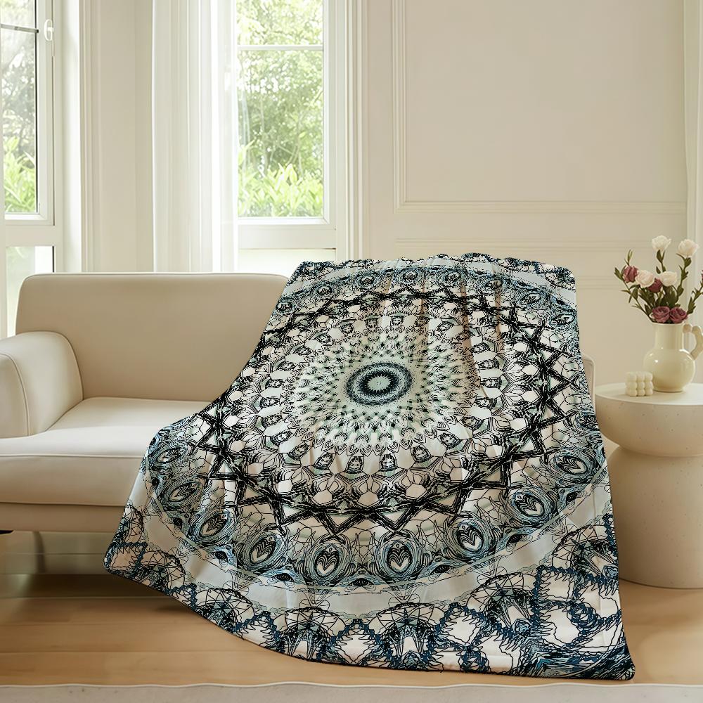 

Mandala Bohemian Art Blanket Warm Soft Suitable For Bedroom Sofa Bed Living Room Office Travel Camping Gifts 75cmx90cm