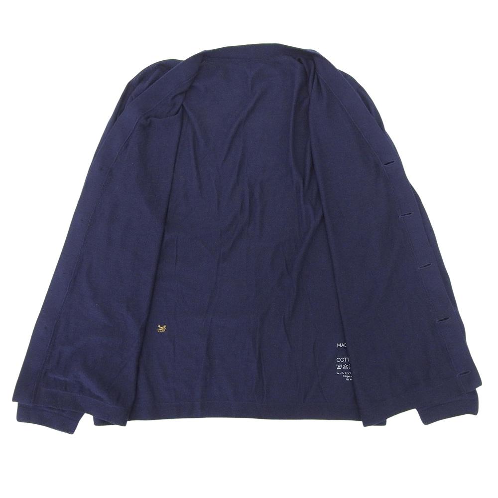 45R 100% Cotton Long Sleeve Knit Cardigan Top, Women's, Navy tops ― NavyUsed