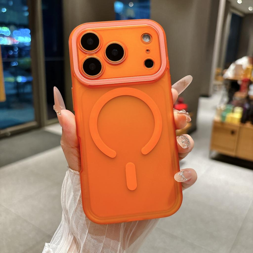 Matte Translucent Magnetic For Case for iFor Iphone 17 16 1 Pro Max Wireless Charge Camera Protection Shockproof Hard Cover