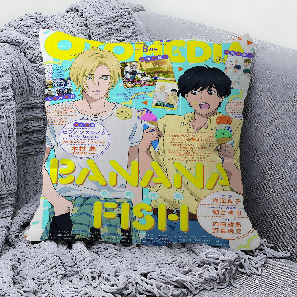 BANANA FISH Pillowcase Toon Gift Cushion Cover Bedroom Home Sofa Chair Seat Decor Pillow Case