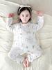 Newborn Cotton Long Sleeve Romper for Boys & Girls - Double-Layer, Belly Protection, Lightweight Spring/Summer Home Wear