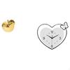 Fruit Sculpture Ceramic Figurine Heart Shape Wall Clock Acrylic Craft Ornament Desktop Statue