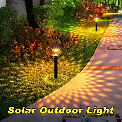 Solar Outdoor Lights New Garden Lamps Powered Waterproof Landscape Path for Yard Backyard Lawn Patio Decorative LED Lighting