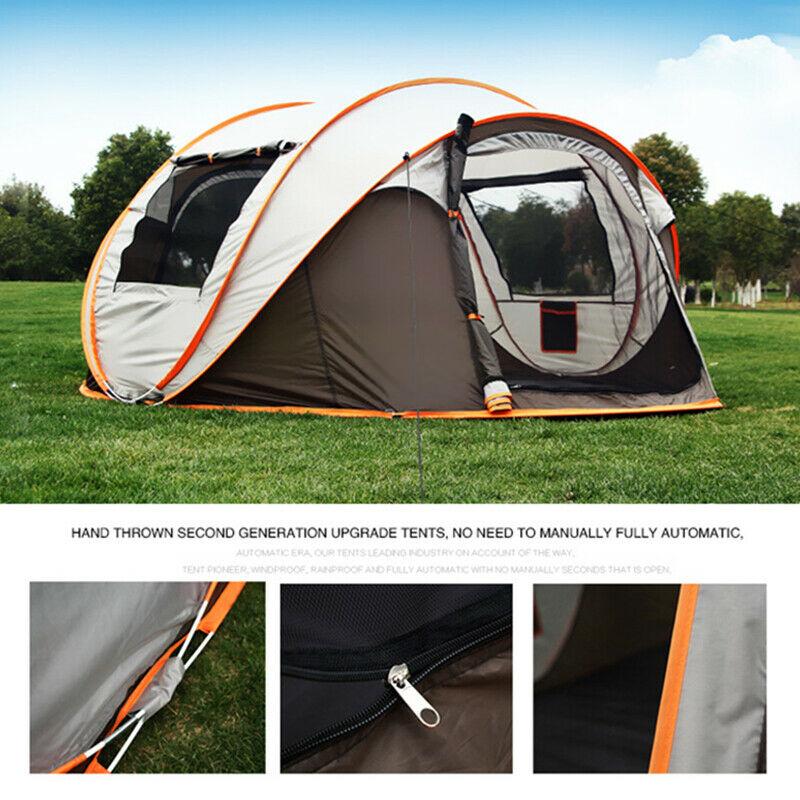 5-8 People Windproof Waterproof Sun Shelter Outoor Camping Tent Large Automatic Camping Tent