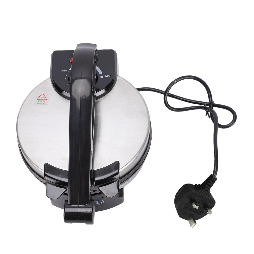Electric Tortilla Maker 1000W Non Stick Knob Adjustable Temperature Control Uniform Baking Make Indian Style Chapati