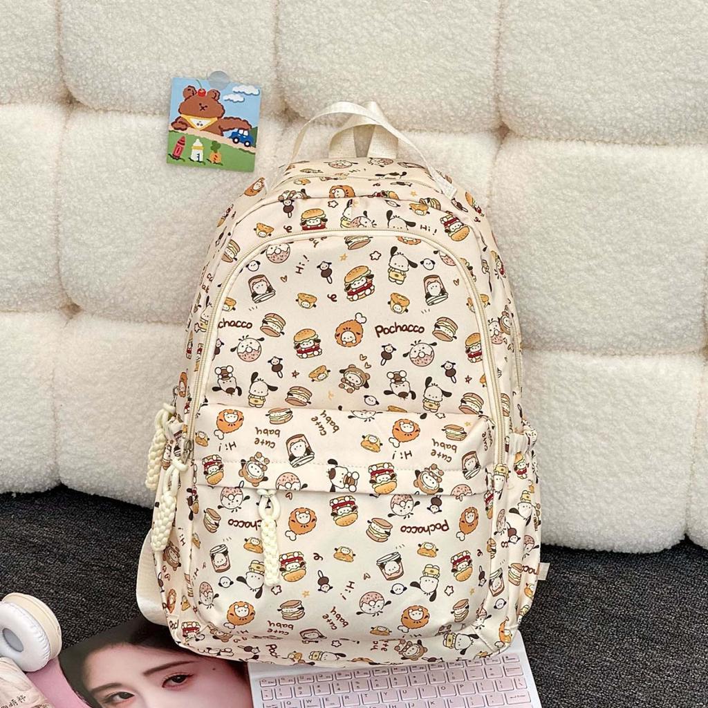 Schoolbag cartoon kitty cat graffiti large capacity backpack new Japanese and Korean style campus soft girl backpack girl schoolbag tide