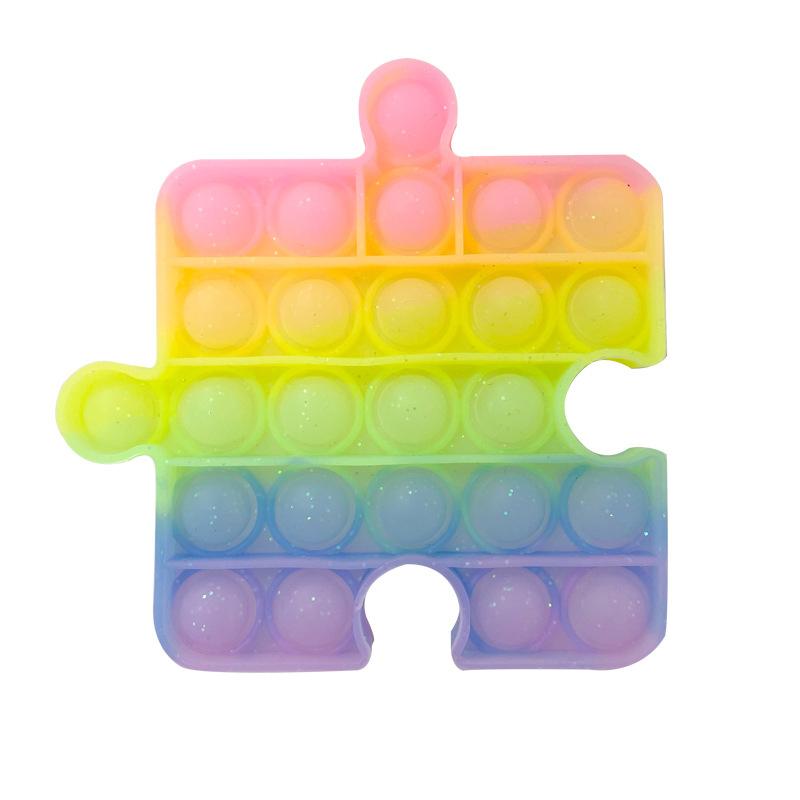 Rainbow Fidget Reliver Stress Toys Push Bubble Antistress Toys Adult Children Simple Dimple Toy To Relieve Autism Kids Game Gift