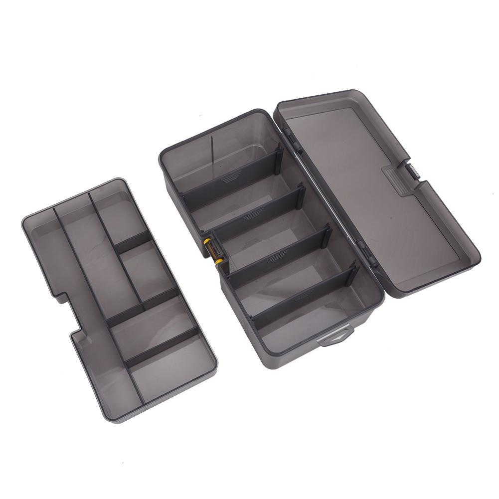 Double Layers Plastic Fishing Box for Lures Bait Tools Accessories Storage Organizer