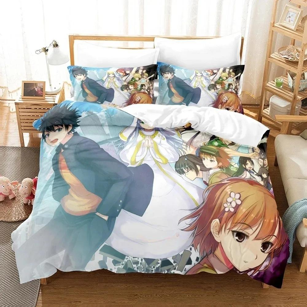 3D Printed Anime A Certain Magical Index Bedding Collection Single Twin Full Queen King Size Bed Collection Adult Kid Bedroom Duvetcover Collections