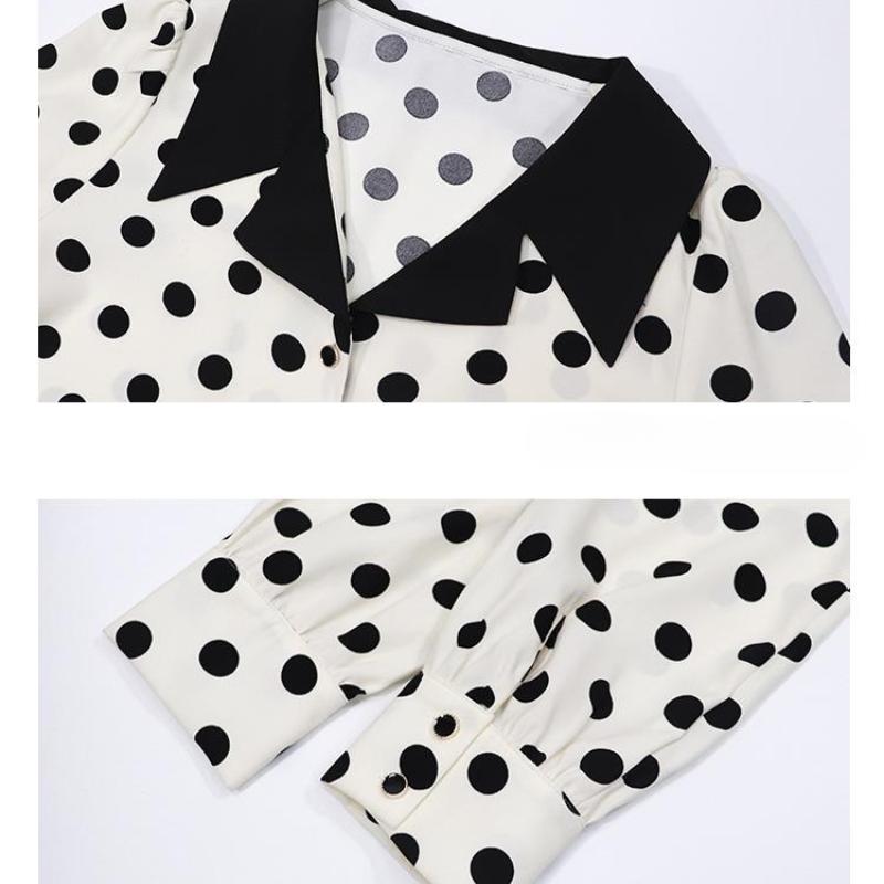 Women's Polka Dot Chiffon Shirt Fashionable and Stylish Women's Shirt Elegant Top