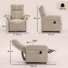 Recliner Armchair Push Back Recliner Chair, Beige